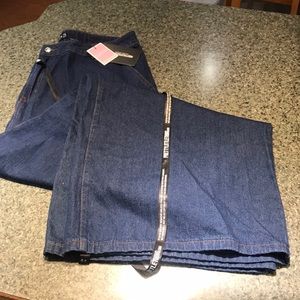 NWT Pretty Little Thing plus indigo wash wide leg jeans US size XL